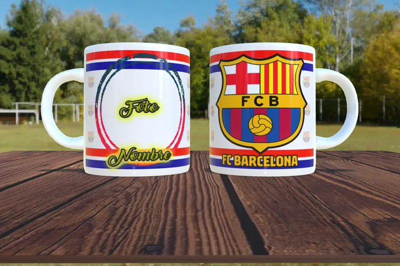 Taza personalizada del FC Barcelona con tu foto y tu nombre sublimada en San Cristóbal, Táchira
