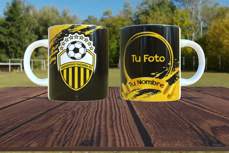 Taza personalizada del Deportivo Táchira sublimada en San Cristóbal, Táchira
