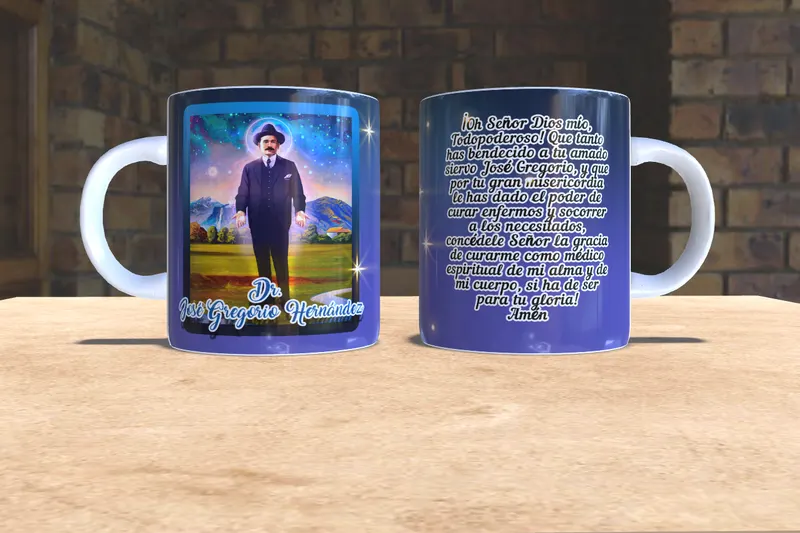 Taza personalizada del Dr. José Gregorio Hernández sublimada en San Cristóbal, Táchira